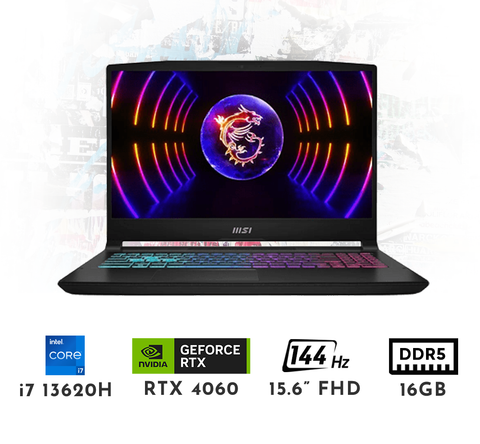  Laptop Gaming MSI Katana 15 B13VFK Geforce RTX 4060 8GB Intel Core i7 13620H 16GB 1TB 15.6” FHD IPS 144Hz 