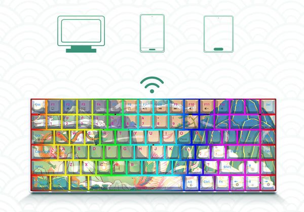  Bàn phím cơ không dây Newmen GM840Pro Hush V3 Super Silent ( Kallih Switch ) 