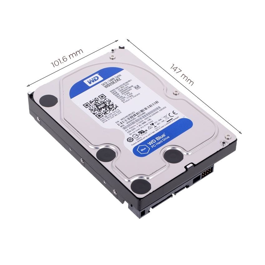  Ổ CỨNG HDD WESTERN DIGITAL 4TB BLUE (WD40EZAX) (5400RPM/256MB CACHE/3.5 INCH/SATA3) 