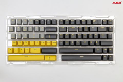  AJAZZ Keycap set PBT166 Black - Grey 