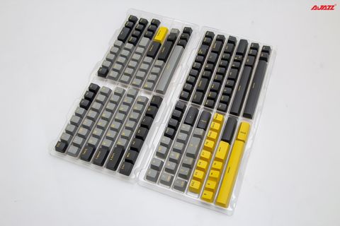  AJAZZ Keycap set PBT166 Black - Grey 