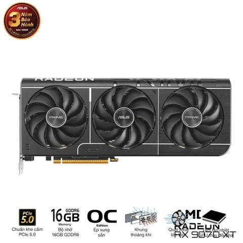  ASUS Prime Radeon RX 9070 OC Edition 16GB GDDR6 