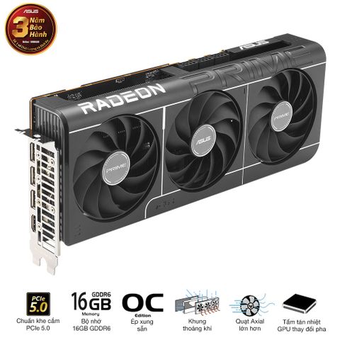  ASUS Prime Radeon RX 9070 OC Edition 16GB GDDR6 