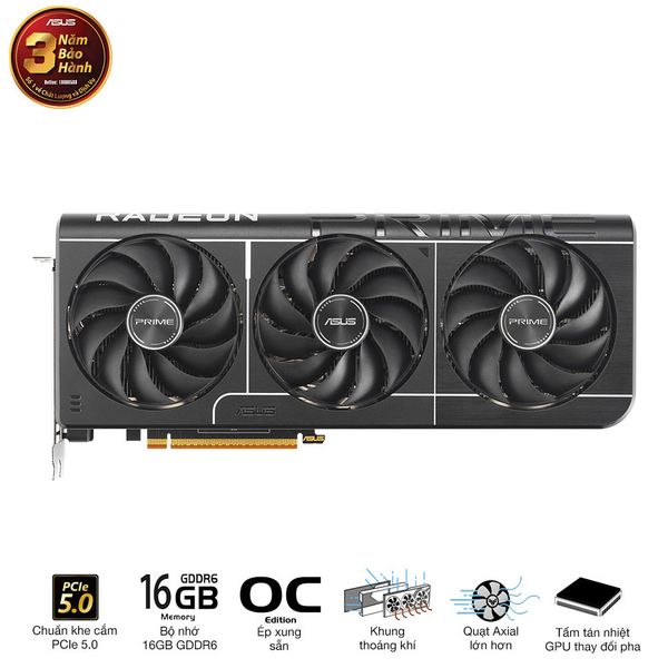  ASUS Prime Radeon™ RX 9070 XT 16GB GDDR6 OC Edition 