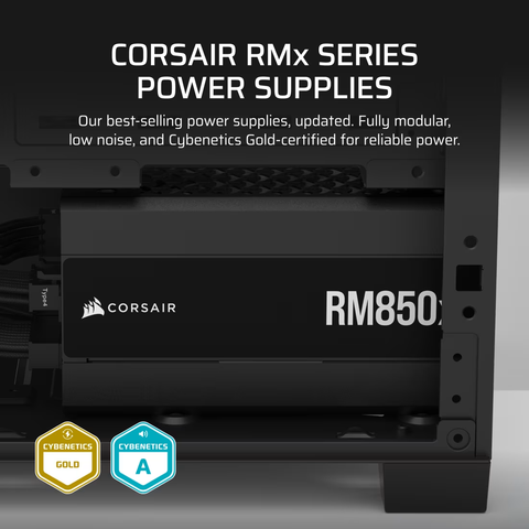  Nguồn máy tính Corsair RM850x - ATX 3.1 & PCIe 5.1 - 80 Plus Gold CP-9020270-NA ( 2024 ) 