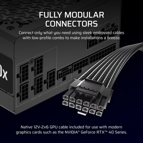  Nguồn máy tính Corsair RM850x - ATX 3.1 & PCIe 5.1 - 80 Plus Gold CP-9020270-NA ( 2024 ) 