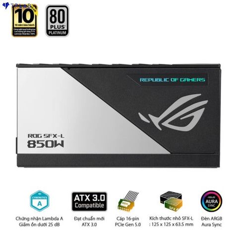  Nguồn máy tính ASUS ROG Loki SFX-L 850W Platinum – 850W, 80 plus Platinum, PCI Gen 5.0, Full Modular 