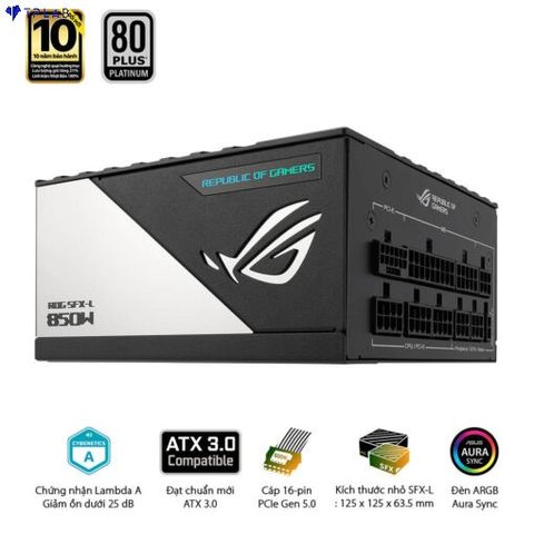  Nguồn máy tính ASUS ROG Loki SFX-L 850W Platinum – 850W, 80 plus Platinum, PCI Gen 5.0, Full Modular 