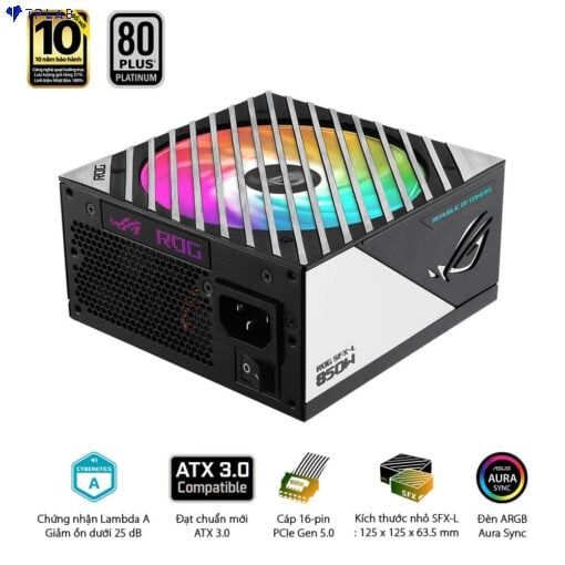  Nguồn máy tính ASUS ROG Loki SFX-L 850W Platinum – 850W, 80 plus Platinum, PCI Gen 5.0, Full Modular 