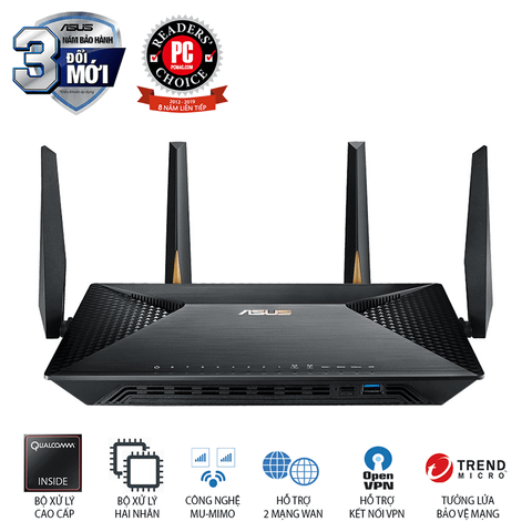  Router wifi ASUS BRT - AC828 (Chuẩn Doanh Nghiệp) AC2600 MU-MIMO 