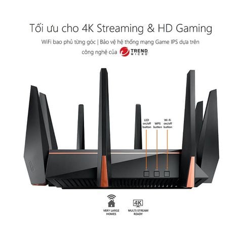  Router wifi ASUS GT - AC5300 Gaming Wifi Router ROG Rapture 