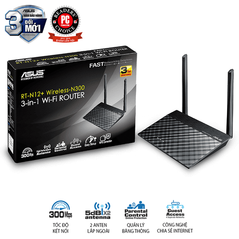  Router wifi ASUS RT - N12+ Wireless N300Mbps 