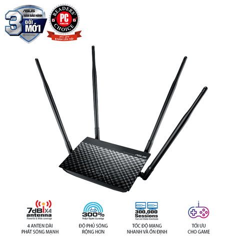  Router wifi ASUS RT - N800HP (Dũng Sĩ Xuyên Tường) N800 MU-MIMO 