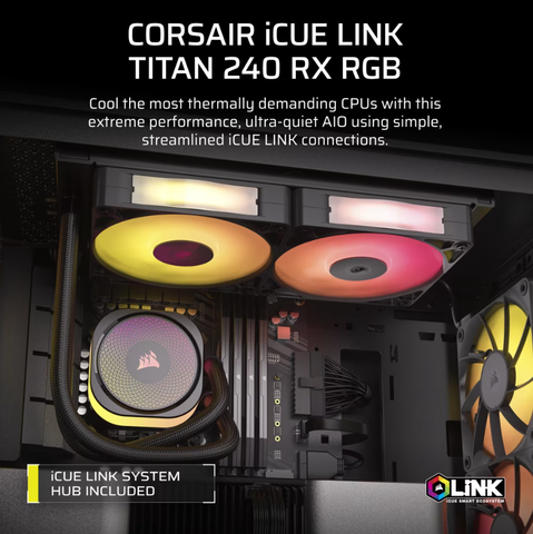  Tản nhiệt nước AIO Corsair iCUE LINK TITAN 240 RX RGB Black CW-9061016-WW 