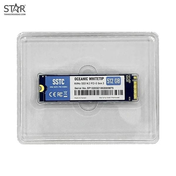  SSD 512GB SSTC Oceanic Whitetip E13 M.2 NVME PCIe Gen 3(SSTC-PHI-E13512) 