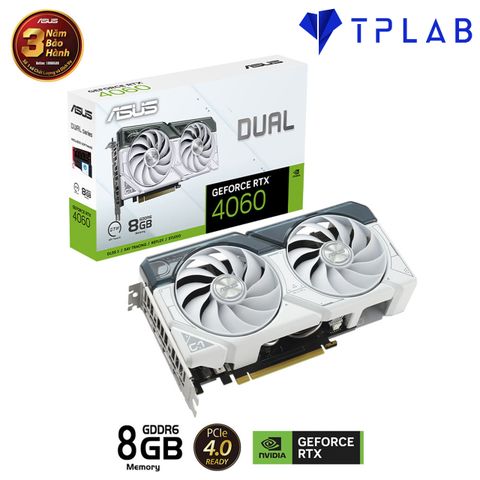  ASUS Dual GeForce RTX 4060 White Edition 8GB GDDR6 