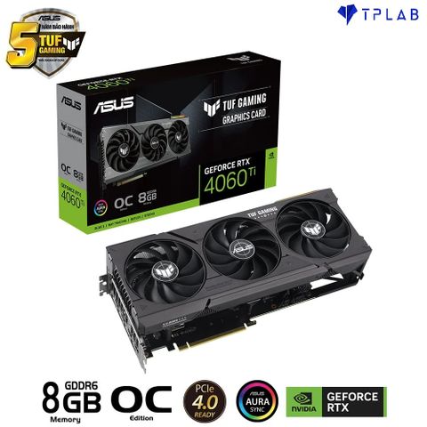  ASUS TUF Gaming GeForce RTX 4060 Ti OC Edition 8GB GDDR6 