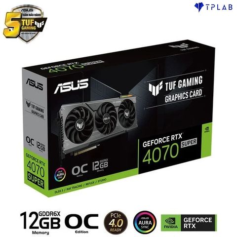  ASUS TUF Gaming GeForce RTX 4070 SUPER 12GB GDDR6X OC Edition (TUF-RTX4070S-O12G-GAMING) 