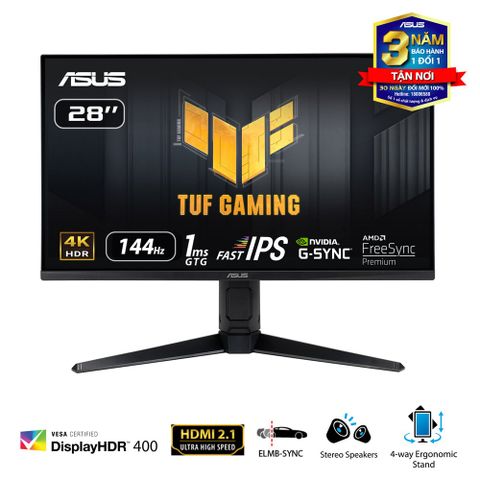  Màn hình ASUS TUF GAMING VG28UQL1A IPS 4K 144Hz G-Sync 1ms HDR chuyên game 