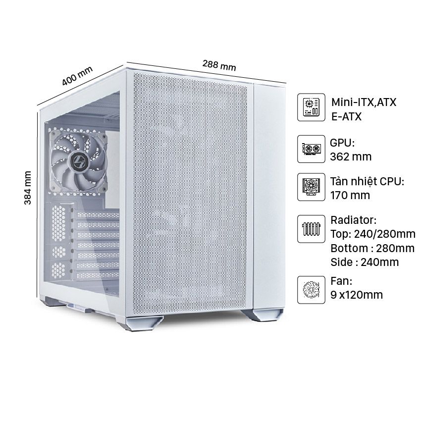Vỏ Case LIAN-LI O11 Air Mini White ( O11AMW )– TPLAB
