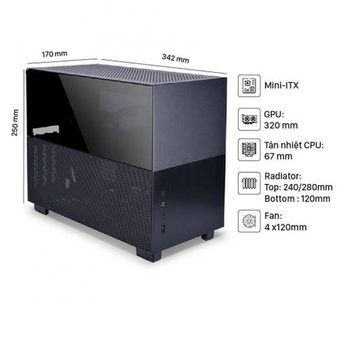  Vỏ Case LIAN-LI Q58 Black PCIE 4.0 