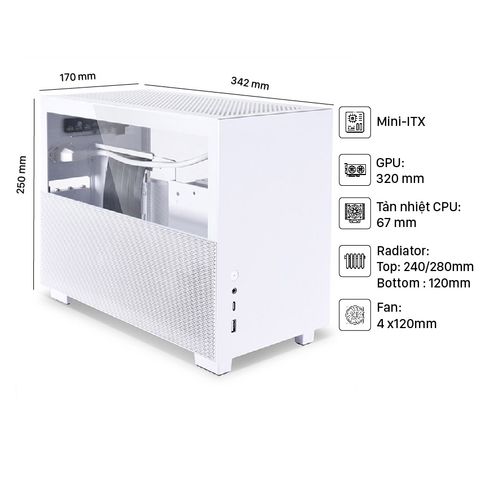  Vỏ Case LIAN-LI Q58 White PCIE 4.0 