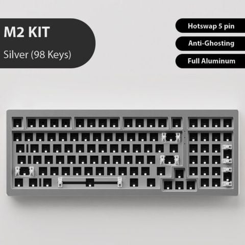  Kit bàn phím cơ MonsGeek M2 QMK (Full Nhôm – Mạch xuôi – QMK / VIA – PCB Stab) 