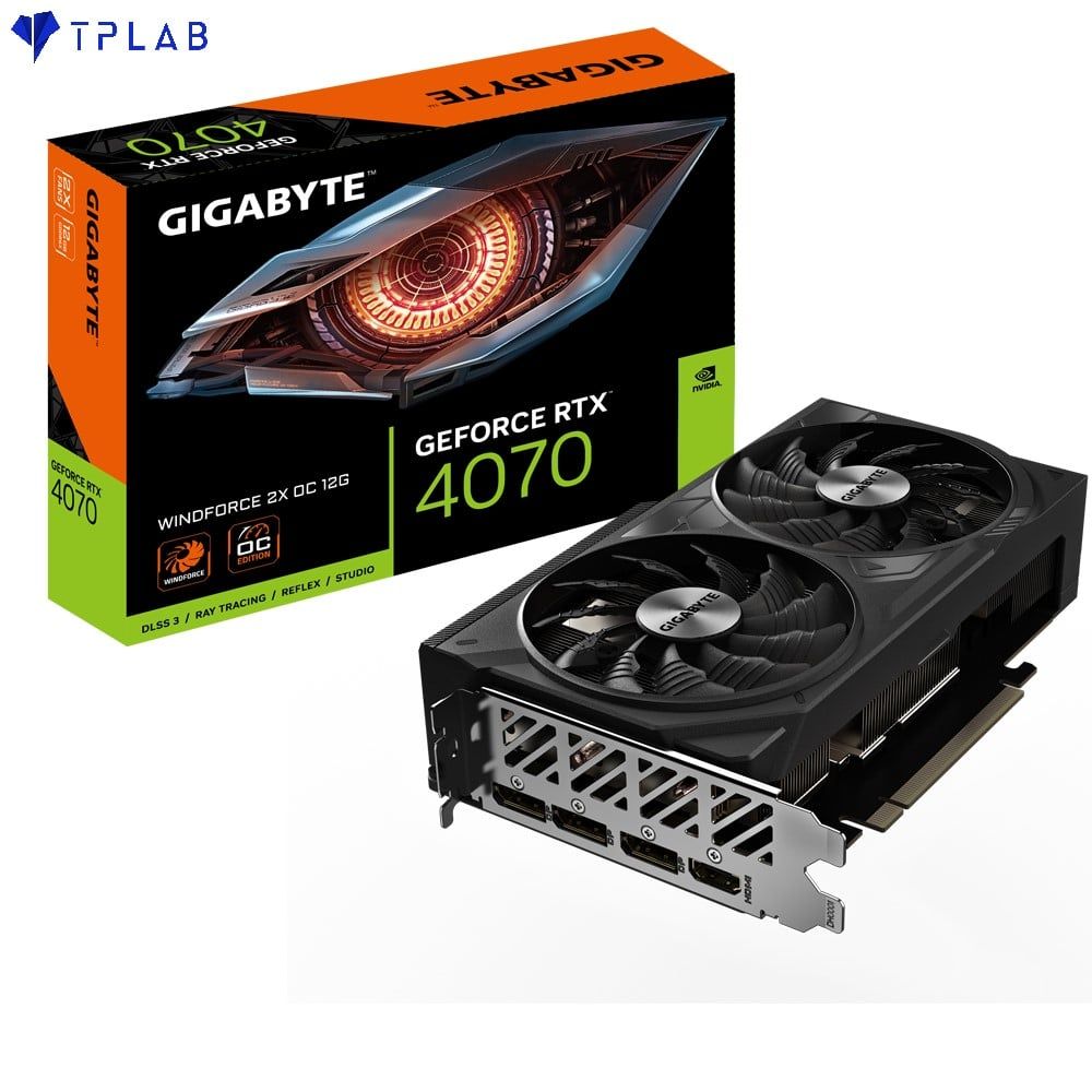  Gigabyte GeForce RTX 4070 WindForce 2X OC 12G (GV-N4070WF2OC-12GD) 