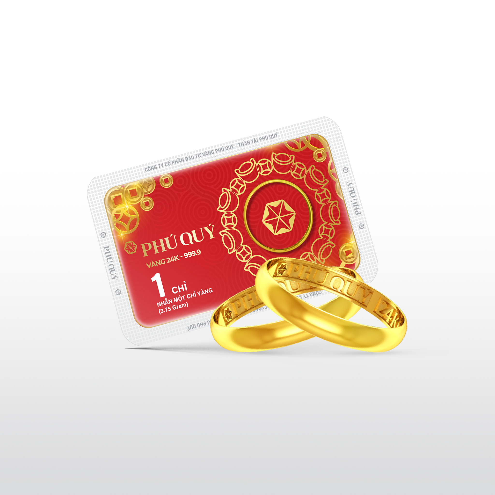 Nhẫn tròn trơn Phú Quý 1 chỉ (24K 999.9)