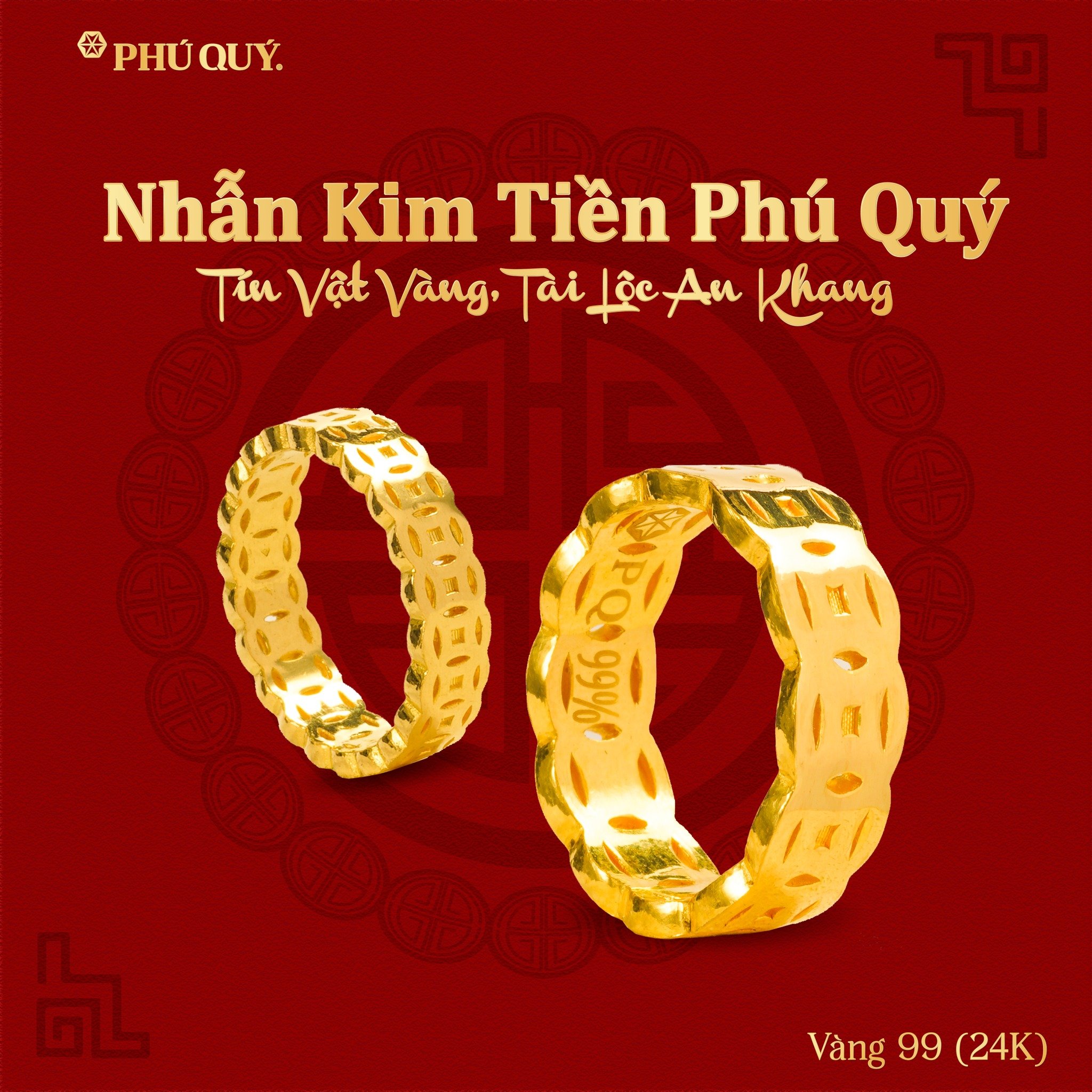 Nhẫn Kim Tiền Phú Quý