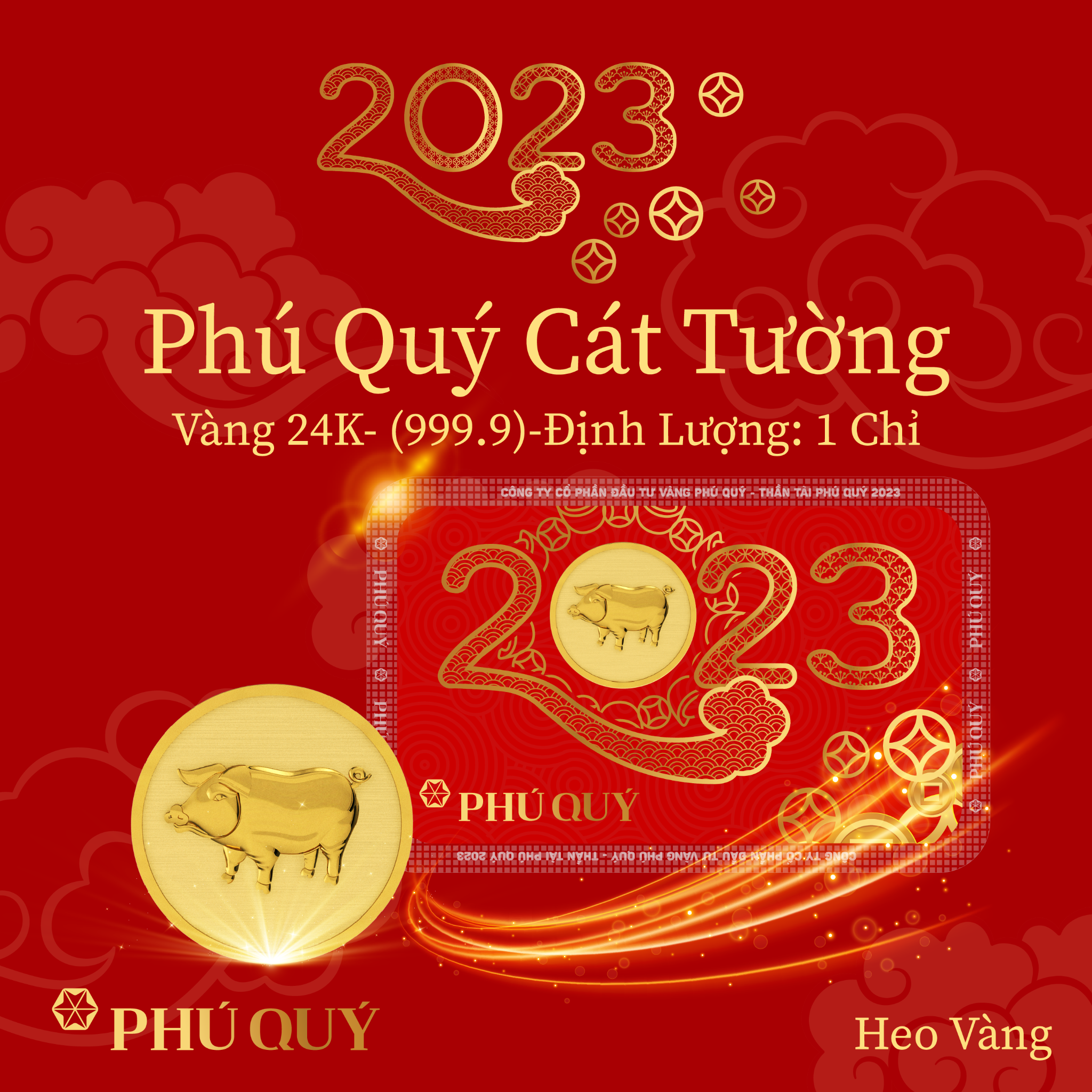 Heo vàng - Phú Quý Cát Tường 24K (999.9)