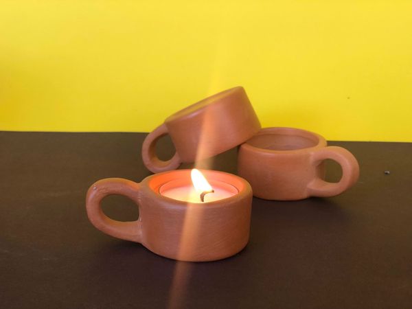  Ly Đựng Nến Tealight Đất Nung 