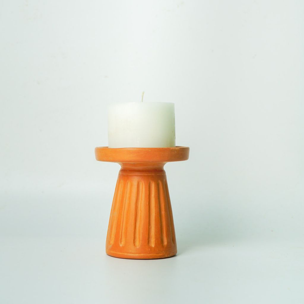  Đế Bỏ Nến Đất Nung - Terra Cotta Candle Holder - DN24 