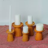  Set 5 Đế Bỏ Nến Đất Nung - Set of 5 Terra Cotta Candle Holder - DN26 