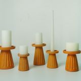  Set 5 Đế Bỏ Nến Đất Nung - Set of 5 Terra Cotta Candle Holder - DN26 