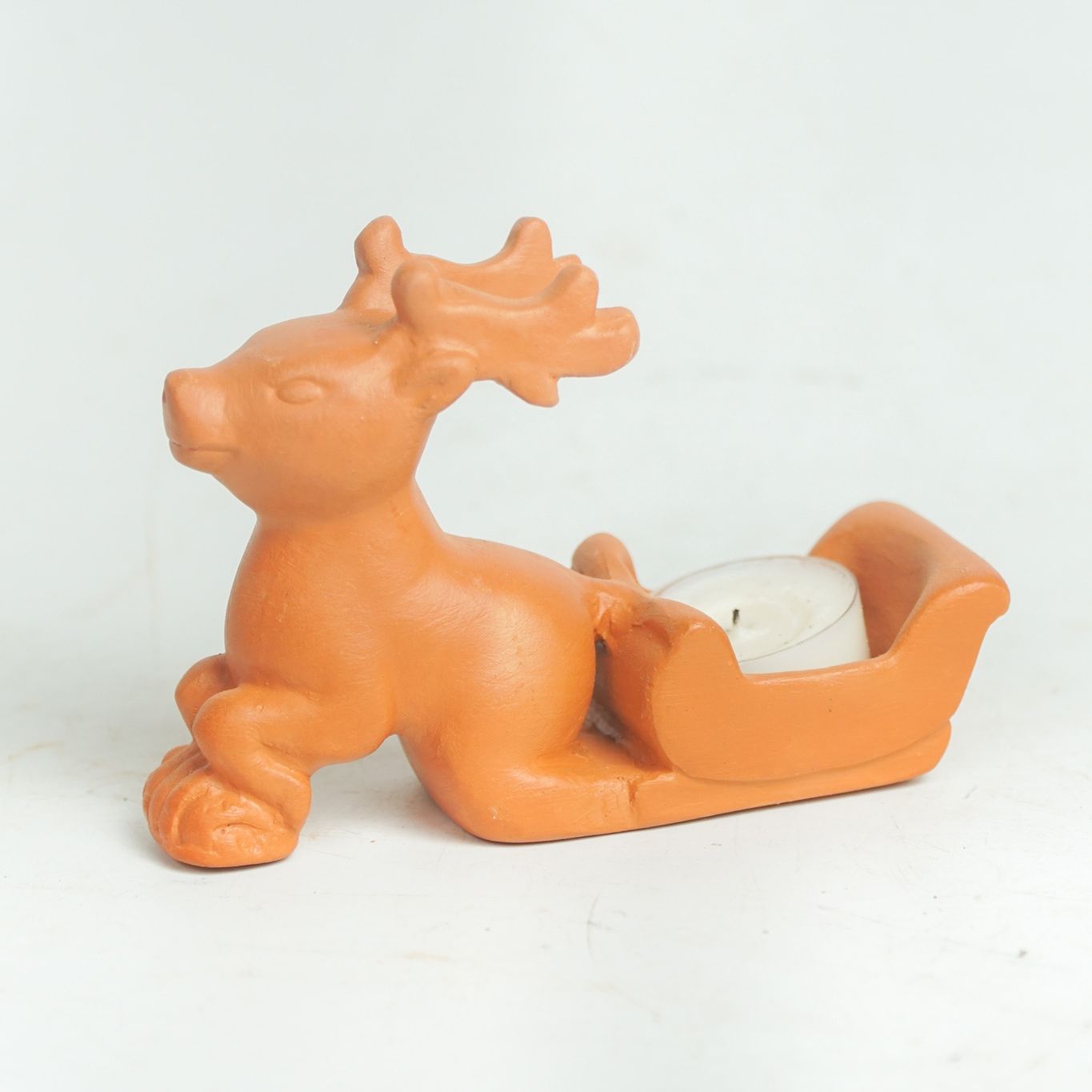  Đèn Đốt Nến Đất Nung Hình Con Tuần Lộc - Candle Holder - DN53 