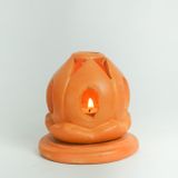  Đèn Đốt Nến Đất Nung Hoa Sen - Candle Holder - DN47 
