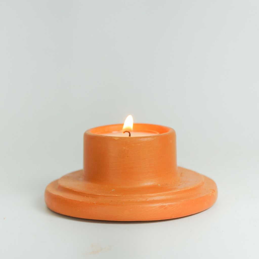  Đế Bỏ Nến Tealight Đất Nung - Candle Holder - DN50 