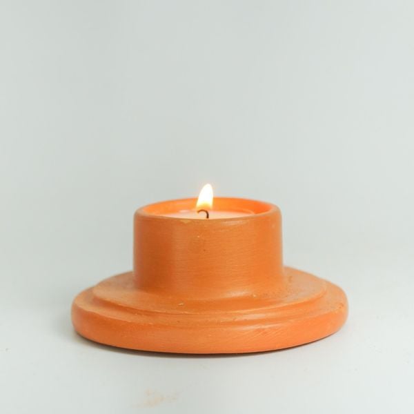  Đế Bỏ Nến Tealight Đất Nung - Candle Holder - DN50 