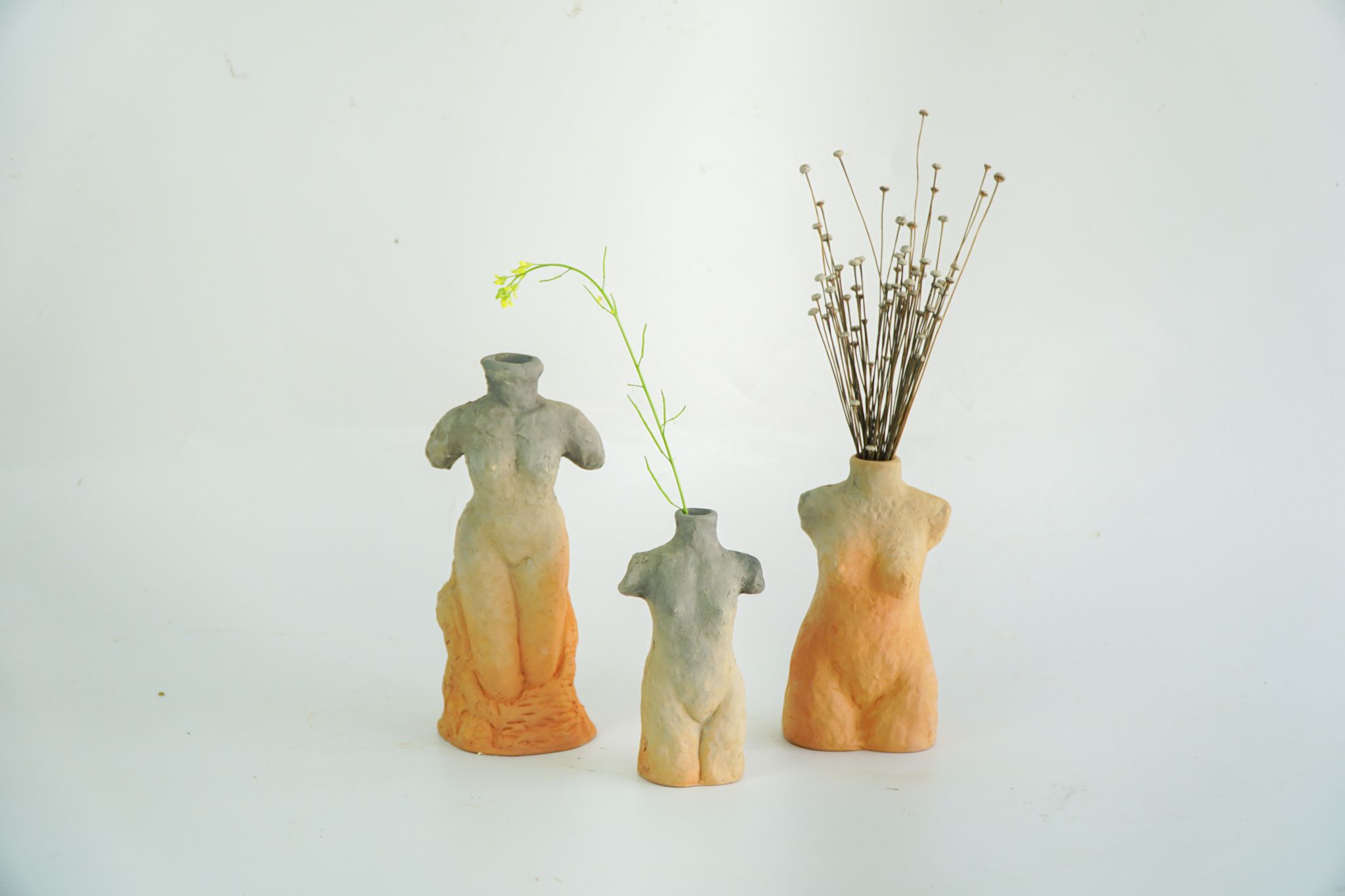  Set 3 lọ hoa The Body Vase Màu Hỏa Biến - LH39 