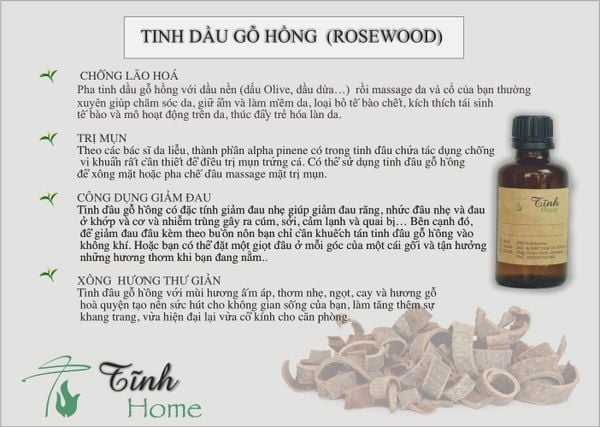  Tinh Dầu Gỗ Hồng - Rosewood Essential Oil -  TD12 