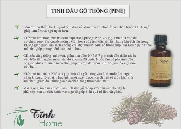  Tinh Dầu Gỗ Thông - Pinewood Essential Oil -  TD11 