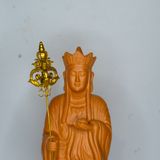  Tượng Địa Tạng Đất Nung Kèm Tích Trượng - TTT123 