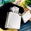 BẬT LỬA ZIPPO BẠC KHỐI STERLING BẢN CHẶT GÓC TRƠN BÓNG ZB37