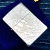 BẬT LỬA ZIPPO BẠC ĐÚC NGUYÊN KHỐI STERLING CHỦ ĐỀ LÔI THẦN NĂM 2005 ZB6
