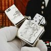 Bật Lửa Zippo Chính Hãng Bạc Khối 925 Khắc Quan Vân Trường - ZB34