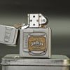 BẬT LỬA ZIPPO SATIN EMBLEM CHỦ ĐỀ LY RƯỢU JIMBEAM  NĂM 2008 Z77