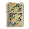 Zippo Armor Kì Lân ốp khảm trai 2 mặt ZN112