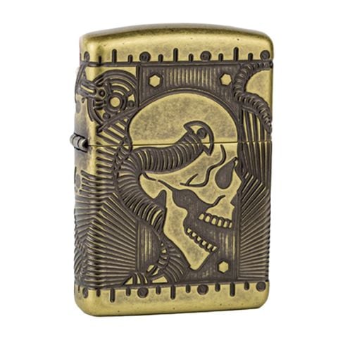 Zippo armor steampunk đầu lâu Z245