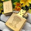 BẬT LỬA ZIPPO VINTAGE BRASS KHÔNG CHẶT GÓC CHỦ ĐỀ TỔNG THỐNG HOA KỲ RẤT HIẾM ĐỜI V LA MÃ SẢN XUẤT 1989 - ZQH11